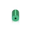 3/4'' Diameter X 1'' Barrel Length, Affordable Aluminum Standoffs, Green Anodized Finish Easy Fasten Standoff (For Inside / Outside use) [Required Material Hole Size: 7/16'']