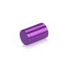 (Set of 4) 3/4'' Diameter X 1'' Barrel Length, Affordable Aluminum Standoffs, Purple Anodized Finish Standoff and (4) 2216Z Screws and (4) LANC1 Anchors for concrete/drywall (For Inside/Outside) [Required Material Hole Size: 7/16'']