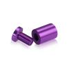 3/4'' Diameter X 1'' Barrel Length, Affordable Aluminum Standoffs, Purple Anodized Finish Easy Fasten Standoff (For Inside / Outside use) [Required Material Hole Size: 7/16'']