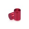 3/4'' Diameter X 1'' Barrel Length, Affordable Aluminum Standoffs, Cherry Red Anodized Finish Easy Fasten Standoff (For Inside / Outside use) [Required Material Hole Size: 7/16'']