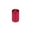 3/4'' Diameter X 1'' Barrel Length, Affordable Aluminum Standoffs, Cherry Red Anodized Finish Easy Fasten Standoff (For Inside / Outside use) [Required Material Hole Size: 7/16'']