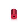 3/4'' Diameter X 1'' Barrel Length, Affordable Aluminum Standoffs, Cherry Red Anodized Finish Easy Fasten Standoff (For Inside / Outside use) [Required Material Hole Size: 7/16'']