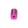 (Set of 4) 3/4'' Diameter X 1'' Barrel Length, Affordable Aluminum Standoffs, Rosy Pink Anodized Finish Standoff and (4) 2216Z Screws and (4) LANC1 Anchors for concrete/drywall (For Inside/Outside) [Required Material Hole Size: 7/16'']