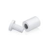 3/4'' Diameter X 1'' Barrel Length, Affordable Aluminum Standoffs, White Coated Finish Easy Fasten Standoff (For Inside / Outside use) [Required Material Hole Size: 7/16'']
