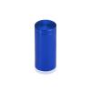 (Set of 4) 3/4'' Diameter X 1-1/2'' Barrel Length, Affordable Aluminum Standoffs, Blue Anodized Finish Standoff and (4) 2216Z Screws and (4) LANC1 Anchors for concrete/drywall (For Inside/Outside) [Required Material Hole Size: 7/16'']