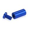 3/4'' Diameter X 1-1/2'' Barrel Length, Affordable Aluminum Standoffs, Blue Anodized Finish Easy Fasten Standoff (For Inside / Outside use) [Required Material Hole Size: 7/16'']