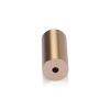 (Set of 4) 3/4'' Diameter X 1-1/2'' Barrel Length, Affordable Aluminum Standoffs, Champagne Anodized Finish Standoff and (4) 2216Z Screws and (4) LANC1 Anchors for concrete/drywall (For Inside/Outside) [Required Material Hole Size: 7/16'']