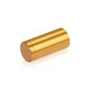 (Set of 4) 3/4'' Diameter X 1-1/2'' Barrel Length, Affordable Aluminum Standoffs, Gold Anodized Finish Standoff and (4) 2216Z Screws and (4) LANC1 Anchors for concrete/drywall (For Inside/Outside) [Required Material Hole Size: 7/16'']