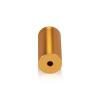 3/4'' Diameter X 1-1/2'' Barrel Length, Affordable Aluminum Standoffs, Gold Anodized Finish Easy Fasten Standoff (For Inside / Outside use) [Required Material Hole Size: 7/16'']