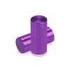 3/4'' Diameter X 1-1/2'' Barrel Length, Affordable Aluminum Standoffs, Purple Anodized Finish Easy Fasten Standoff (For Inside / Outside use) [Required Material Hole Size: 7/16'']
