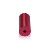 (Set of 4) 3/4'' Diameter X 1-1/2'' Barrel Length, Affordable Aluminum Standoffs, Cherry Red Anodized Finish Standoff and (4) 2216Z Screws and (4) LANC1 Anchors for concrete/drywall (For Inside/Outside) [Required Material Hole Size: 7/16'']