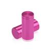 (Set of 4) 3/4'' Diameter X 1-1/2'' Barrel Length, Affordable Aluminum Standoffs, Rosy Pink Anodized Finish Standoff and (4) 2216Z Screws and (4) LANC1 Anchors for concrete/drywall (For Inside/Outside) [Required Material Hole Size: 7/16'']