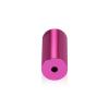 (Set of 4) 3/4'' Diameter X 1-1/2'' Barrel Length, Affordable Aluminum Standoffs, Rosy Pink Anodized Finish Standoff and (4) 2216Z Screws and (4) LANC1 Anchors for concrete/drywall (For Inside/Outside) [Required Material Hole Size: 7/16'']