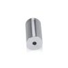 (Set of 4) 3/4'' Diameter X 1-1/2'' Barrel Length, Affordable Aluminum Standoffs, Silver Anodized Finish Standoff and (4) 2216Z Screws and (4) LANC1 Anchors for concrete/drywall (For Inside/Outside) [Required Material Hole Size: 7/16'']