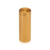 3/4'' Diameter X 2'' Barrel Length, Affordable Aluminum Standoffs, Gold Anodized Finish Easy Fasten Standoff (For Inside / Outside use) [Required Material Hole Size: 7/16'']