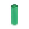 (Set of 4) 3/4'' Diameter X 2'' Barrel Length, Affordable Aluminum Standoffs, Green Anodized Finish Standoff and (4) 2216Z Screws and (4) LANC1 Anchors for concrete/drywall (For Inside/Outside) [Required Material Hole Size: 7/16'']