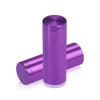 3/4'' Diameter X 2'' Barrel Length, Affordable Aluminum Standoffs, Purple Anodized Finish Easy Fasten Standoff (For Inside / Outside use) [Required Material Hole Size: 7/16'']