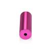 (Set of 4) 3/4'' Diameter X 2'' Barrel Length, Affordable Aluminum Standoffs, Rosy Pink Anodized Finish Standoff and (4) 2216Z Screws and (4) LANC1 Anchors for concrete/drywall (For Inside/Outside) [Required Material Hole Size: 7/16'']