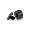1'' Diameter X 1/2'' Barrel Length, Affordable Aluminum Standoffs, Black Anodized Finish Easy Fasten Standoff (For Inside / Outside use) [Required Material Hole Size: 7/16'']