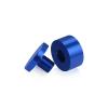 1'' Diameter X 1/2'' Barrel Length, Affordable Aluminum Standoffs, Blue Anodized Finish Easy Fasten Standoff (For Inside / Outside use) [Required Material Hole Size: 7/16'']