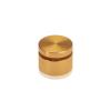 1'' Diameter X 1/2'' Barrel Length, Affordable Aluminum Standoffs, Gold Anodized Finish Easy Fasten Standoff (For Inside / Outside use) [Required Material Hole Size: 7/16'']