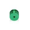 1'' Diameter X 1/2'' Barrel Length, Affordable Aluminum Standoffs, Green Anodized Finish Easy Fasten Standoff (For Inside / Outside use) [Required Material Hole Size: 7/16'']
