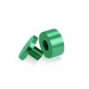 (Set of 4) 1'' Diameter X 1/2'' Barrel Length, Affordable Aluminum Standoffs, Green Anodized Finish Standoff and (4) 2216Z Screws and (4) LANC1 Anchors for concrete/drywall (For Inside/Outside) [Required Material Hole Size: 7/16'']