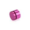 (Set of 4) 1'' Diameter X 1/2'' Barrel Length, Affordable Aluminum Standoffs, Rosy Pink Anodized Finish Standoff and (4) 2216Z Screws and (4) LANC1 Anchors for concrete/drywall (For Inside/Outside) [Required Material Hole Size: 7/16'']