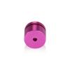 1'' Diameter X 1/2'' Barrel Length, Affordable Aluminum Standoffs, Rosy Pink Anodized Finish Easy Fasten Standoff (For Inside / Outside use) [Required Material Hole Size: 7/16'']