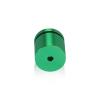 1'' Diameter X 3/4'' Barrel Length, Affordable Aluminum Standoffs, Green Anodized Finish Easy Fasten Standoff (For Inside / Outside use) [Required Material Hole Size: 7/16'']
