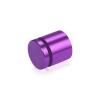 (Set of 4) 1'' Diameter X 3/4'' Barrel Length, Affordable Aluminum Standoffs, Purple Anodized Finish Standoff and (4) 2216Z Screws and (4) LANC1 Anchors for concrete/drywall (For Inside/Outside) [Required Material Hole Size: 7/16'']