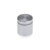 1'' Diameter X 3/4'' Barrel Length, Affordable Aluminum Standoffs, Silver Anodized Finish Easy Fasten Standoff (For Inside / Outside use) [Required Material Hole Size: 7/16'']