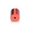 1'' Diameter X 1'' Barrel Length, Affordable Aluminum Standoffs, Copper Anodized Finish Easy Fasten Standoff (For Inside / Outside use) [Required Material Hole Size: 7/16'']