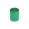1'' Diameter X 1'' Barrel Length, Affordable Aluminum Standoffs, Green Anodized Finish Easy Fasten Standoff (For Inside / Outside use) [Required Material Hole Size: 7/16'']