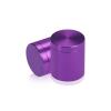 1'' Diameter X 1'' Barrel Length, Affordable Aluminum Standoffs, Purple Anodized Finish Easy Fasten Standoff (For Inside / Outside use) [Required Material Hole Size: 7/16'']