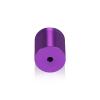 (Set of 4) 1'' Diameter X 1'' Barrel Length, Affordable Aluminum Standoffs, Purple Anodized Finish Standoff and (4) 2216Z Screws and (4) LANC1 Anchors for concrete/drywall (For Inside/Outside) [Required Material Hole Size: 7/16'']