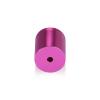 1'' Diameter X 1'' Barrel Length, Affordable Aluminum Standoffs, Rosy Pink Anodized Finish Easy Fasten Standoff (For Inside / Outside use) [Required Material Hole Size: 7/16'']