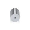 1'' Diameter X 1'' Barrel Length, Affordable Aluminum Standoffs, Silver Anodized Finish Easy Fasten Standoff (For Inside / Outside use) [Required Material Hole Size: 7/16'']