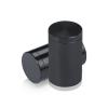 1'' Diameter X 1-1/2'' Barrel Length, Affordable Aluminum Standoffs, Black Anodized Finish Easy Fasten Standoff (For Inside / Outside use) [Required Material Hole Size: 7/16'']