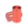 1'' Diameter X 1-1/2'' Barrel Length, Affordable Aluminum Standoffs, Copper Anodized Finish Easy Fasten Standoff (For Inside / Outside use) [Required Material Hole Size: 7/16'']