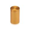 1'' Diameter X 1-1/2'' Barrel Length, Affordable Aluminum Standoffs, Gold Anodized Finish Easy Fasten Standoff (For Inside / Outside use) [Required Material Hole Size: 7/16'']