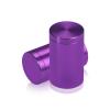(Set of 4) 1'' Diameter X 1-1/2'' Barrel Length, Affordable Aluminum Standoffs, Purple Anodized Finish Standoff and (4) 2216Z Screws and (4) LANC1 Anchors for concrete/drywall (For Inside/Outside) [Required Material Hole Size: 7/16'']