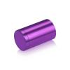 1'' Diameter X 1-1/2'' Barrel Length, Affordable Aluminum Standoffs, Purple Anodized Finish Easy Fasten Standoff (For Inside / Outside use) [Required Material Hole Size: 7/16'']
