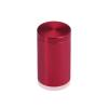 1'' Diameter X 1-1/2'' Barrel Length, Affordable Aluminum Standoffs, Cherry Red Anodized Finish Easy Fasten Standoff (For Inside / Outside use) [Required Material Hole Size: 7/16'']