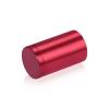 1'' Diameter X 1-1/2'' Barrel Length, Affordable Aluminum Standoffs, Cherry Red Anodized Finish Easy Fasten Standoff (For Inside / Outside use) [Required Material Hole Size: 7/16'']