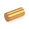 1'' Diameter X 2'' Barrel Length, Affordable Aluminum Standoffs, Gold Anodized Finish Easy Fasten Standoff (For Inside / Outside use) [Required Material Hole Size: 7/16'']