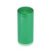 (Set of 4) 1'' Diameter X 2'' Barrel Length, Affordable Aluminum Standoffs, Green Anodized Finish Standoff and (4) 2216Z Screws and (4) LANC1 Anchors for concrete/drywall (For Inside/Outside) [Required Material Hole Size: 7/16'']