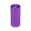 1'' Diameter X 2'' Barrel Length, Affordable Aluminum Standoffs, Purple Anodized Finish Easy Fasten Standoff (For Inside / Outside use) [Required Material Hole Size: 7/16'']