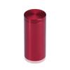 1'' Diameter X 2'' Barrel Length, Affordable Aluminum Standoffs, Cherry Red Anodized Finish Easy Fasten Standoff (For Inside / Outside use) [Required Material Hole Size: 7/16'']