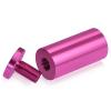 1'' Diameter X 2'' Barrel Length, Affordable Aluminum Standoffs, Rosy Pink Anodized Finish Easy Fasten Standoff (For Inside / Outside use) [Required Material Hole Size: 7/16'']